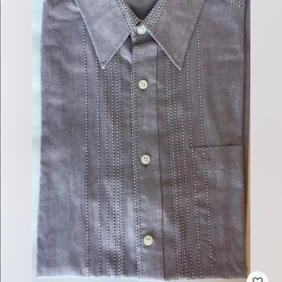 Jack Nicklaus Men Dress Shirt Shorts Sleeve Lavender Embroidered L - Picture 6 of 10